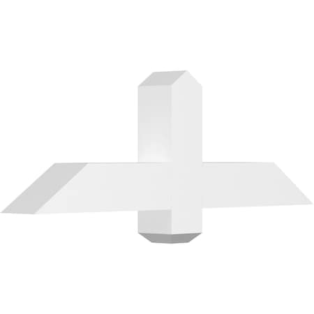 Ekena Millwork Eugene Architectural Grade PVC Gable Bracket, 36"W x 12"H x 4"D x 4"F, 8/12 Pitch GBP036X12X0404EUG00